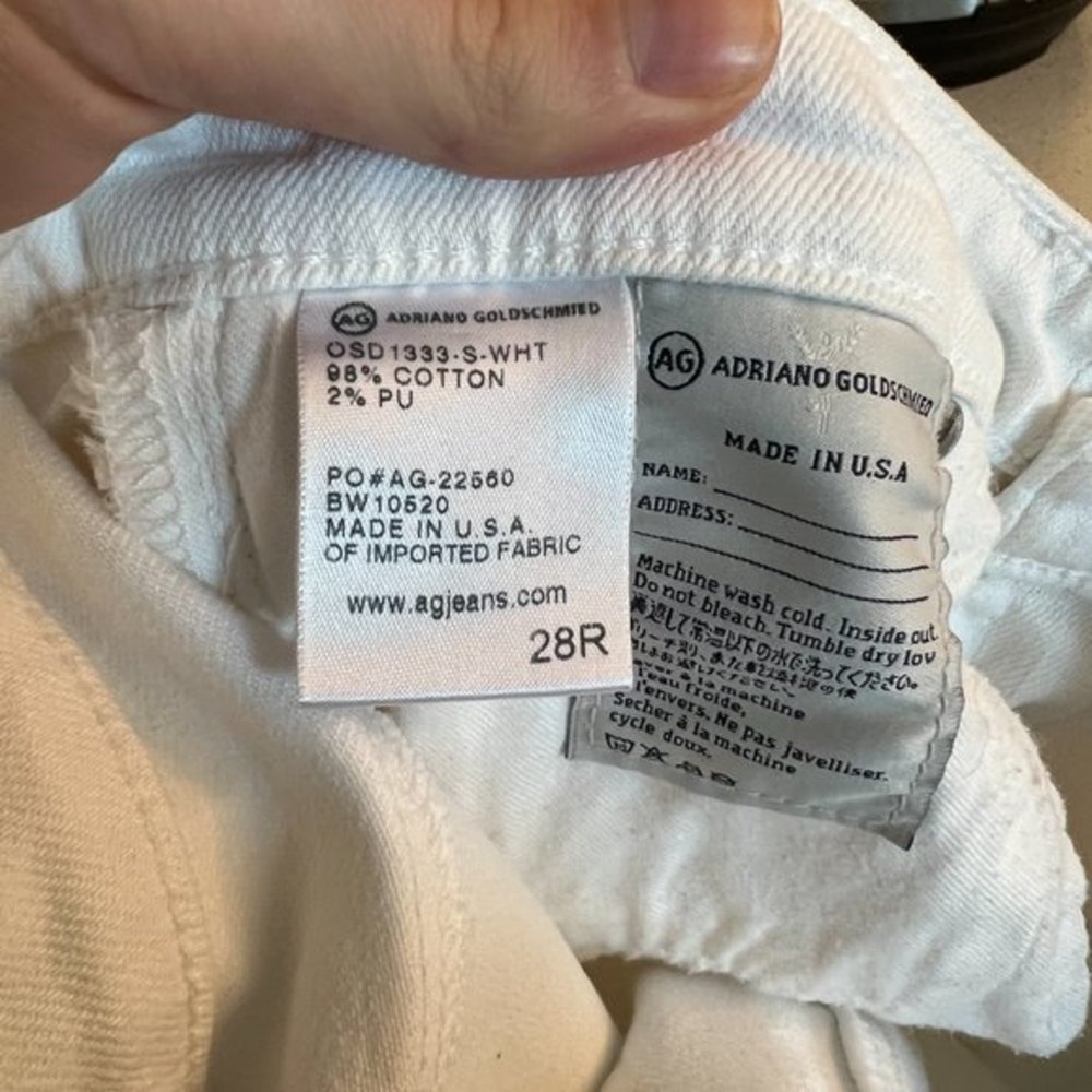 AG "the stilt roll up" white jeans - Picture 3 of 5